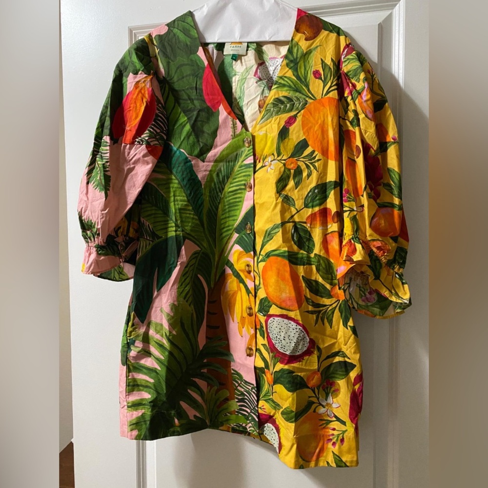FARM Rio Multicolor Tropical Print Dress